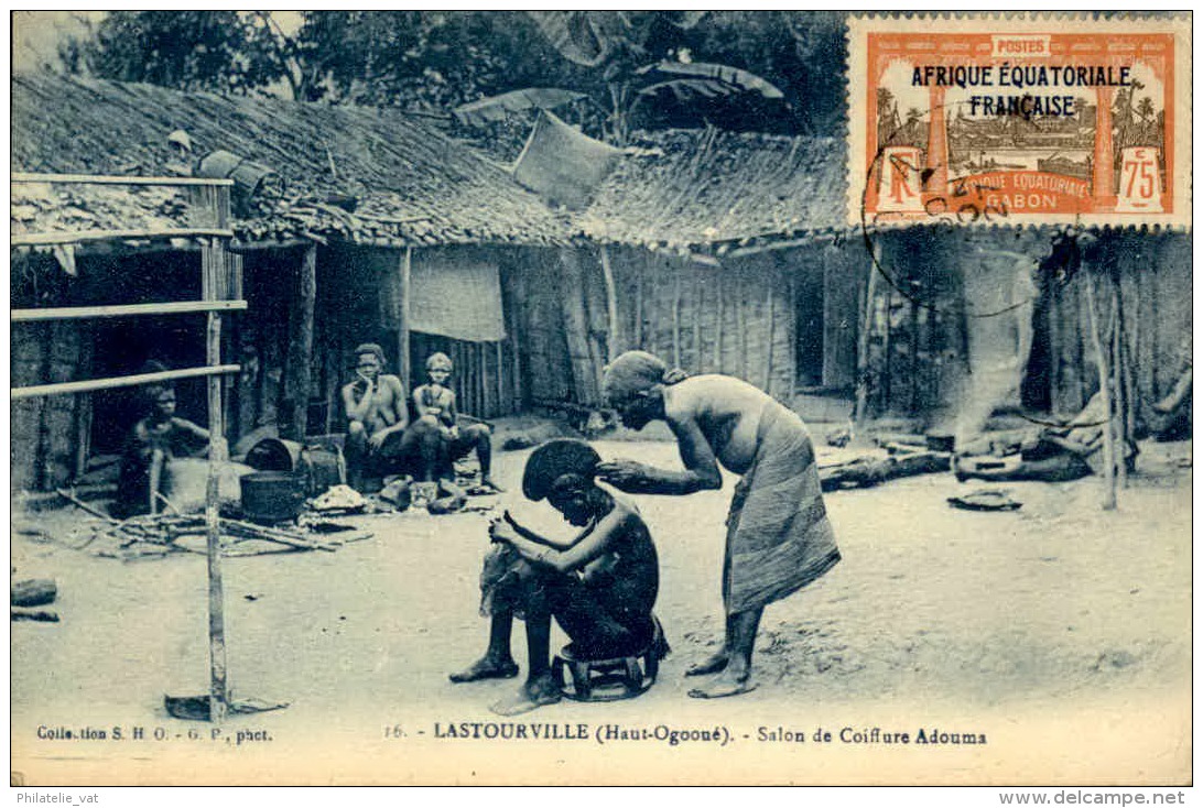 MOYEN CONGO - Salon De Coiffure Adouma - Thématique Coiffure - A Voir - P20286 - Gabon