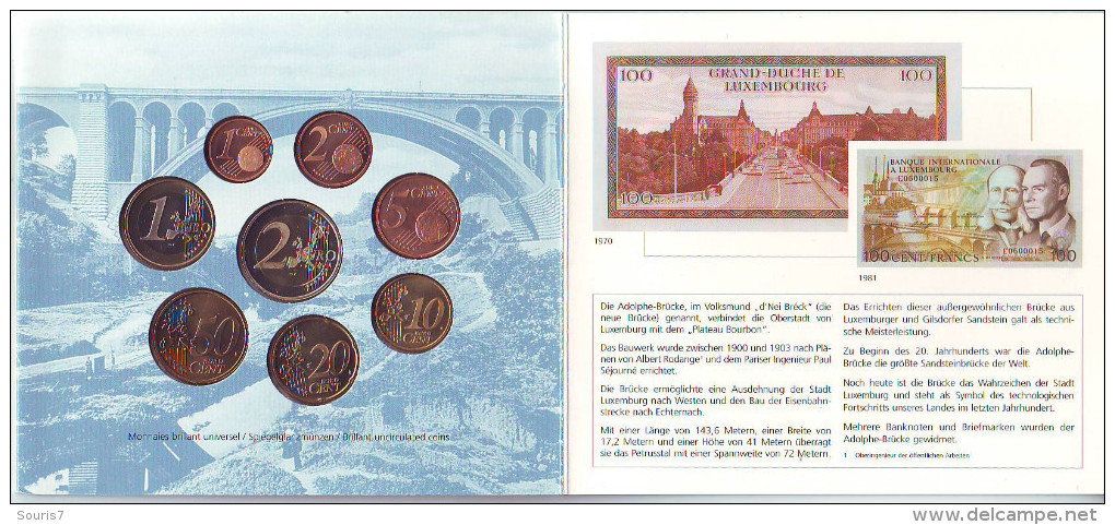 COFFRET OFFICIEL 2003 LUXEMBOURG 8 Pièces Officielles 1 Ct à 2 Euros - NEUF - Plaquette En 3 Volets Dans Son Coffret - Luxemburg