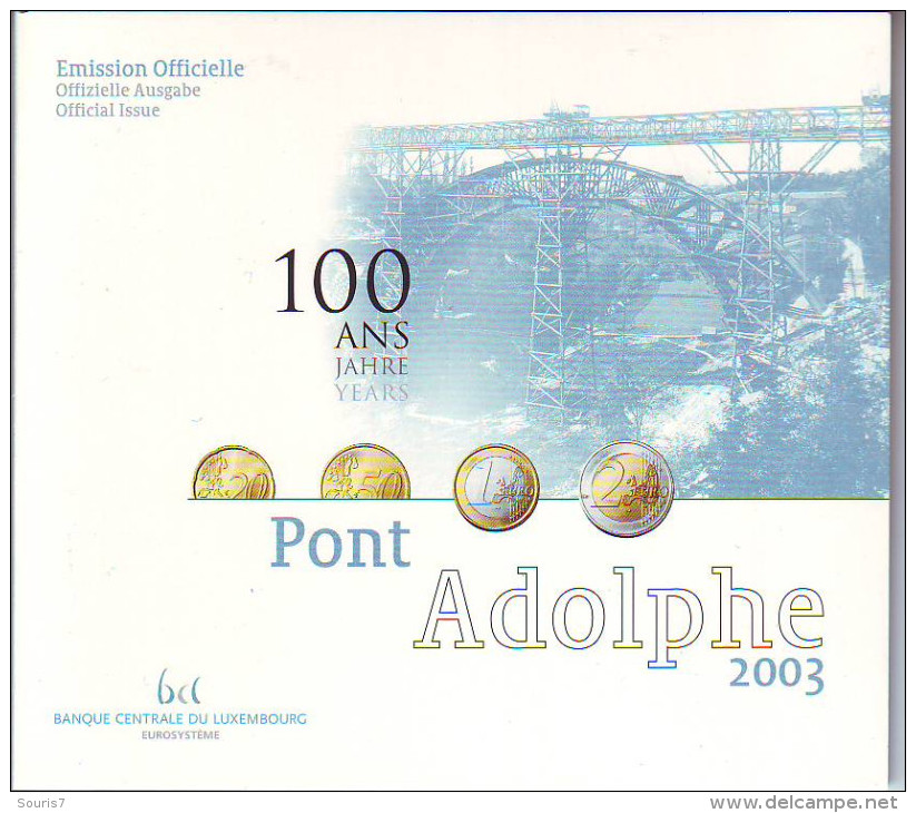 COFFRET OFFICIEL 2003 LUXEMBOURG 8 Pièces Officielles 1 Ct à 2 Euros - NEUF - Plaquette En 3 Volets Dans Son Coffret - Luxemburg