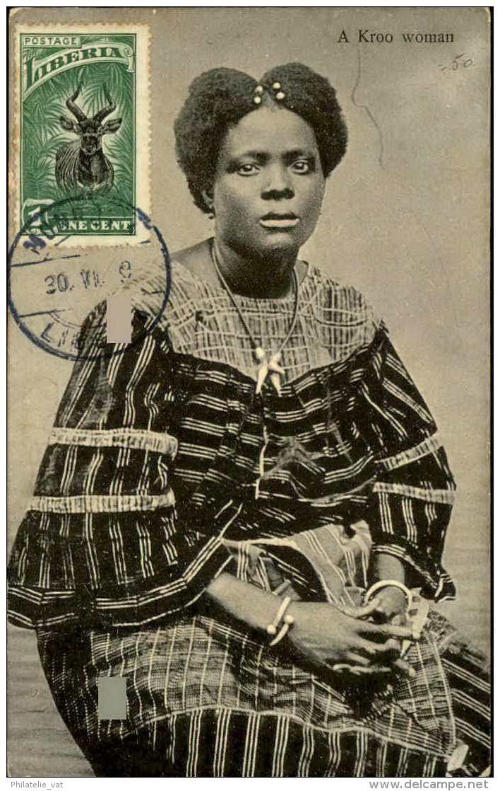 LIBERIA - Une Femme Kroo - Thématique Coiffure - A Voir - P20298 - Liberia