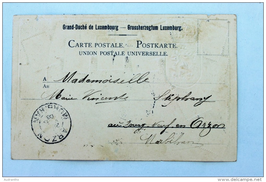 Carte Philatélique 14 Timbres Luxembourg Adolphe 1891 N° 60 à 68 Belle Côte - 1891 Adolfo Di Fronte