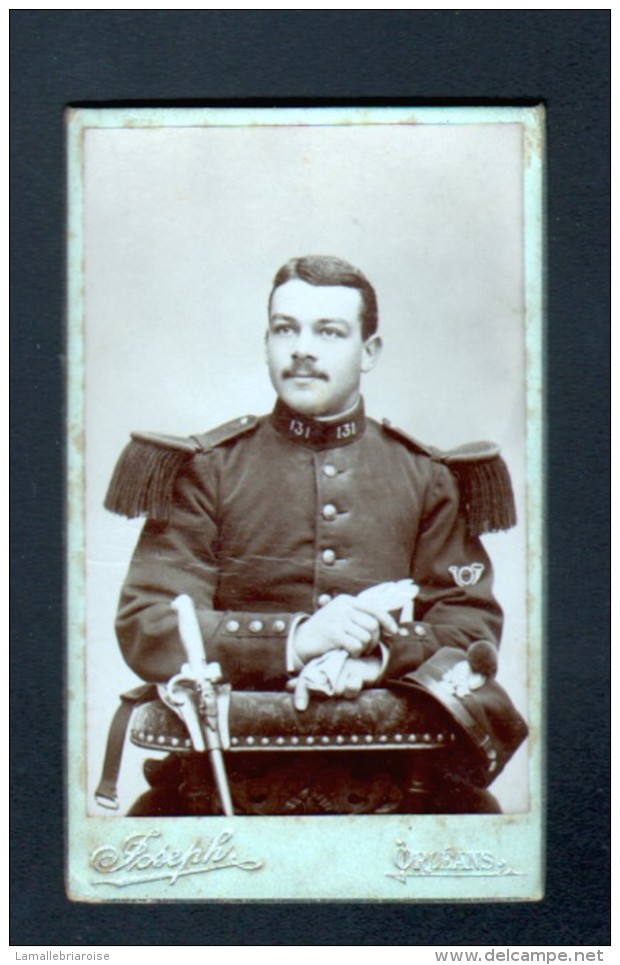 PHOTOGRAPHE JOSEPH, ORLEANS, 6 X 9 Cm, PORTRAIT DE MILITAIRE - Personnes Anonymes