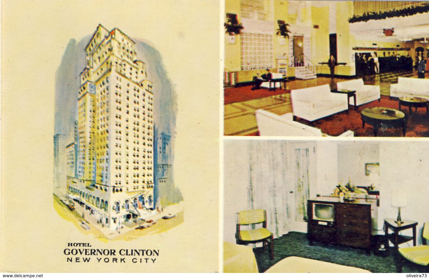 NEW YORK CITY, Hotel Governor Clinton, 2 Scans - Bars, Hotels & Restaurants