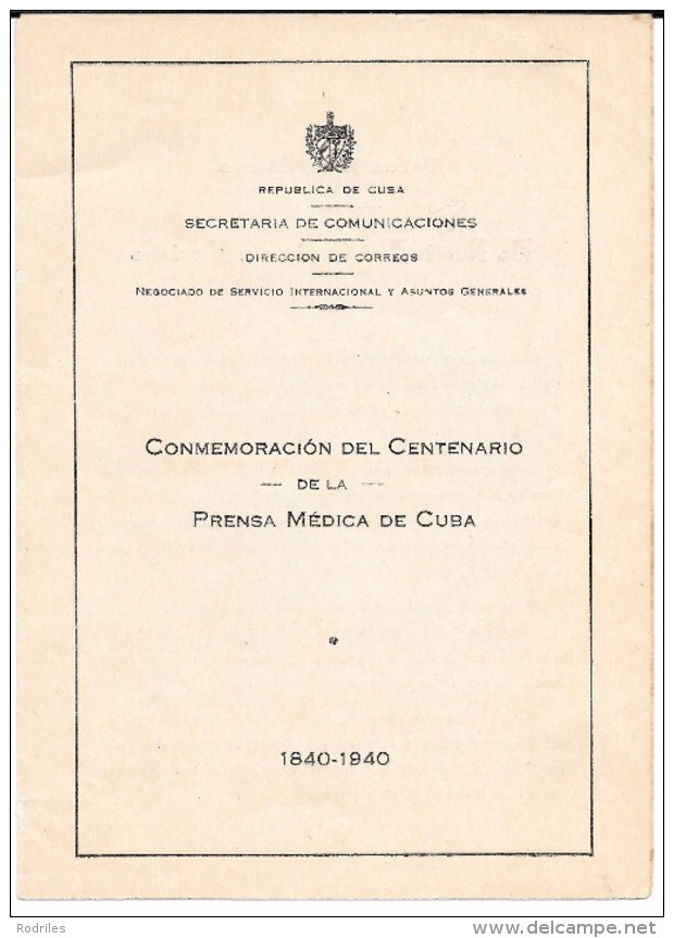 Ex Colonias Españolas. Cuba. Hoja Bloque Sin Dentar Con Propaganda Del Correo - Cuba (1874-1898)