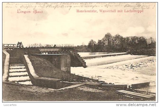 LINGEN. HANEKENFÄHR. WASSERFALL MIT LACHSTREPPE - Lingen