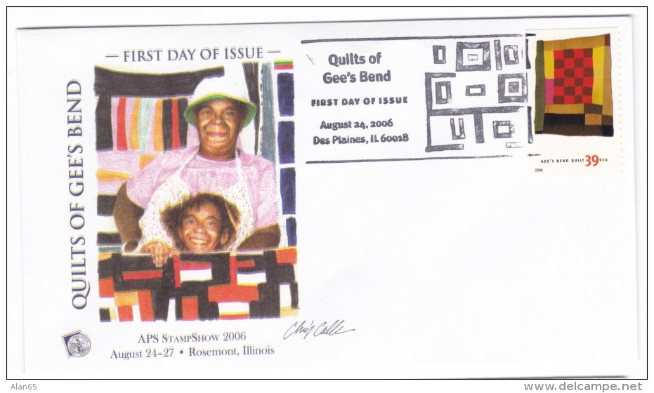 USA Sc#4098, Quilts Of Gee's Bend 39c 2006 FDC First Day Of Issue Cover - 2001-2010