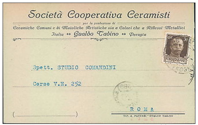 Ba56 - Gualdo Tadino - Perugia-societa' Cooperativa Ceramisti-1931 - Perugia