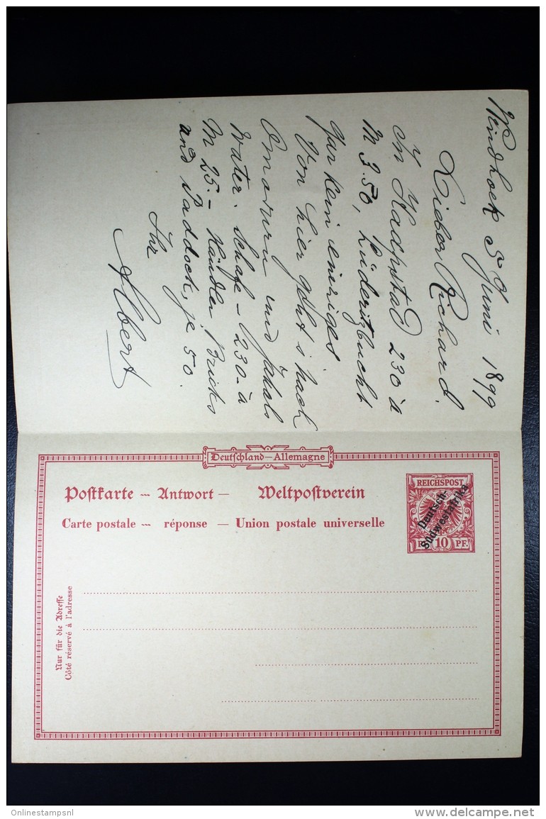 Deutsch-Südwest-Afrika Postkarte P12 Windhoek To Dortmund 1899 - Deutsch-Südwestafrika