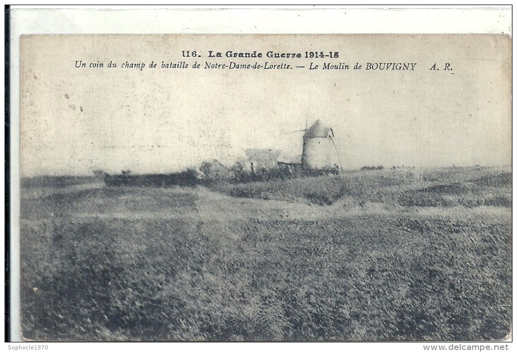 PAS DE CALAIS - 62 - BOUVIGNY - Le Moulin - Un Coin Du Champ De Bataille De Notre Dame De Lorette - Ardres