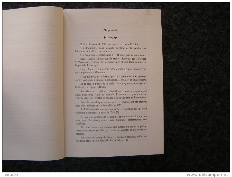 TILFF SUR OURTHE Monographie de l' Origine à la Fin de l' Ancien Régime G Thiriard Régionalisme Histoire Toponymie