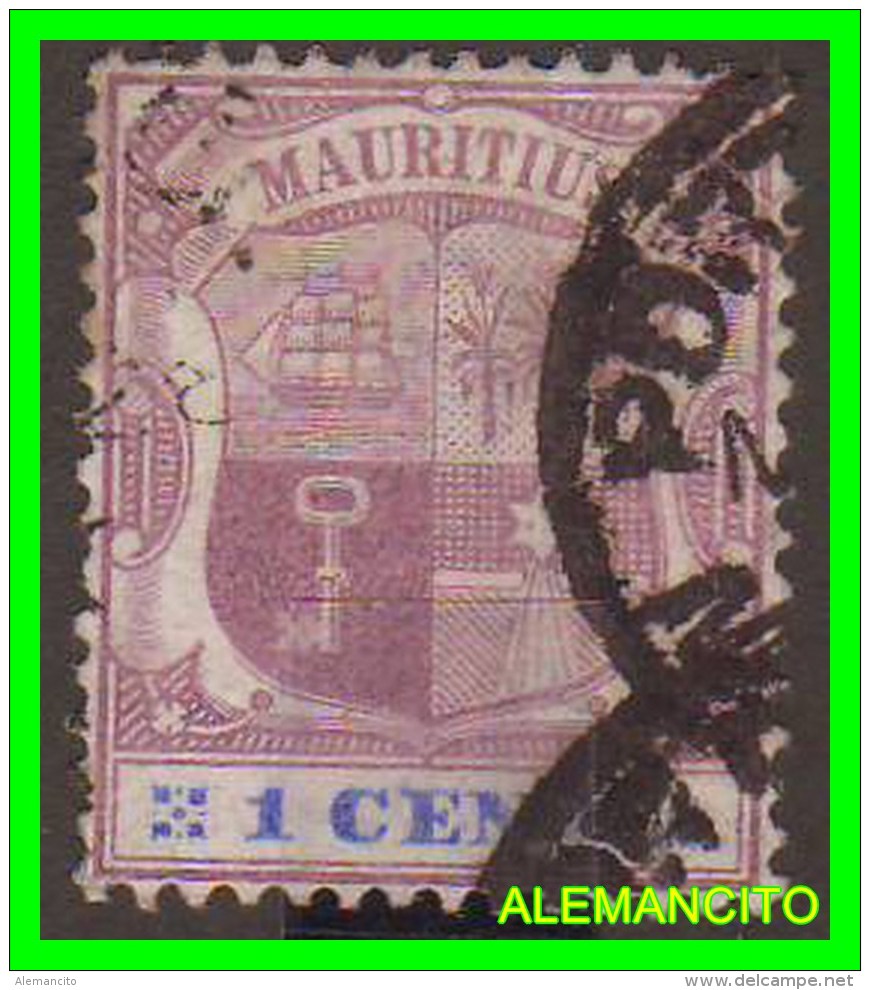 MAURITIUS  ( AFRICA )  SELLO  AÑO 1895 COAT OF ARMS - Mauritania (1960-...)