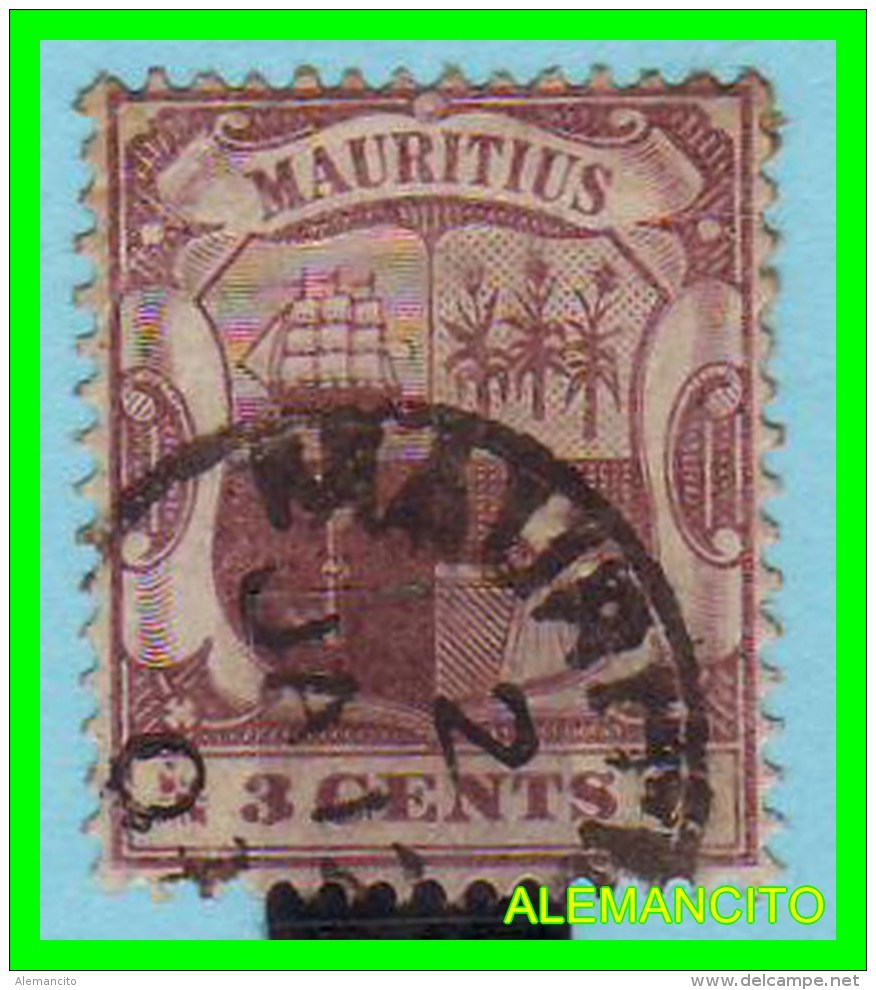 MAURITIUS  ( AFRICA )  SELLO  AÑO 1895 COAT OF ARMS - Mauritania (1960-...)