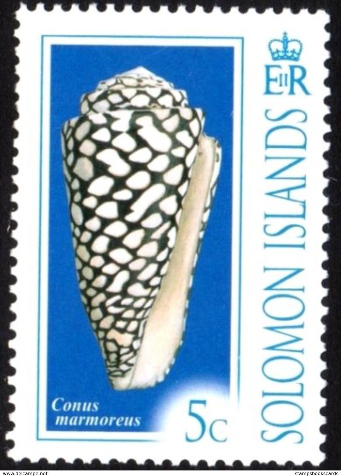 Conus Marmoreus Solomon Islands Mnh Stamp - Coneshells