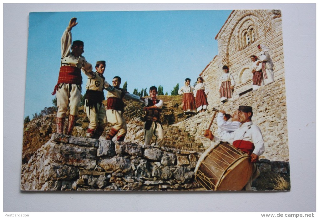 OLD  Postcard -  Makedonian Folk Game - Regional Games
