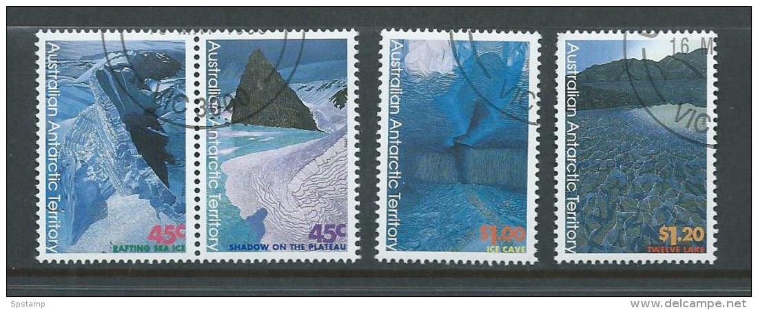 Australian Antarctic Territory 1996 Landforms Set 4 FU Melbourne CTO , 1 With Short Perf. - Unused Stamps