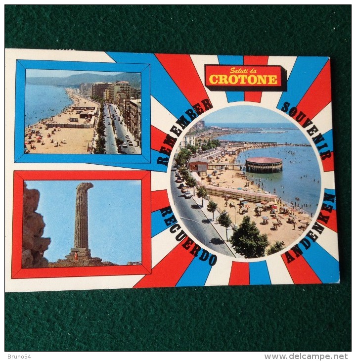 Cartolina Saluti Da Crotone Viaggiata 1976 - Crotone