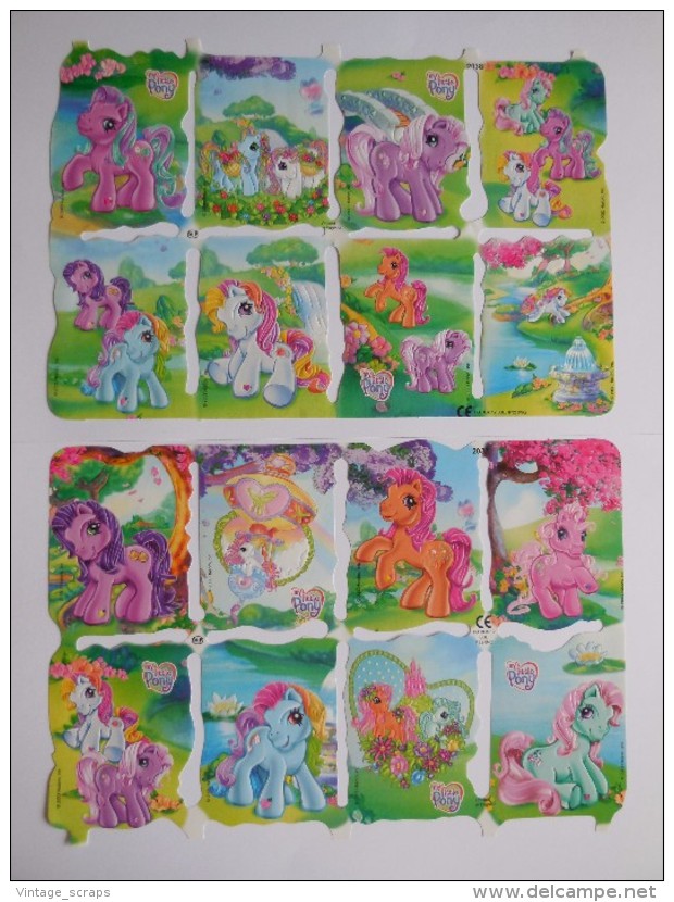 SCRAPS MLP 2037/28 My Little Pony 2 Sheets Glanzbilder Oblaten Mamelok Cardmaking Decoupage Die-Cuts Children's Projects - Scrapbooking