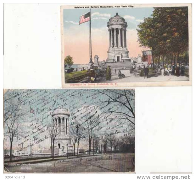 Etat Unis NY - NewYork - 2 Cartes Soldiers And Sailiors Monument    : Achat Immédiat - Autres Monuments, édifices