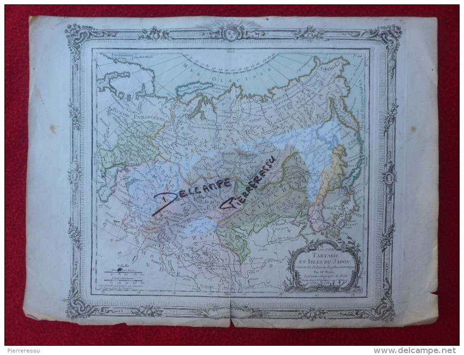 CARTE GRANDE TARTARIE ET ISLES DU JAPON PAR BRION DE LA TOUR 1766 - Cartes Géographiques