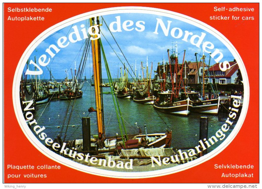 Neuharlingersiel - Ortsansicht 4  Mit Aufkleber Sticker - Esens