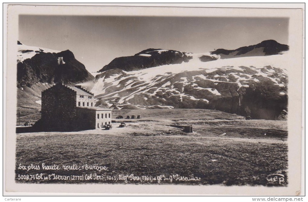 Cpa,savoie,hotel Restaurant De L´iseran En 1939,la Plus Haute Route D´europe,rare,ed Hourlier - Autres & Non Classés