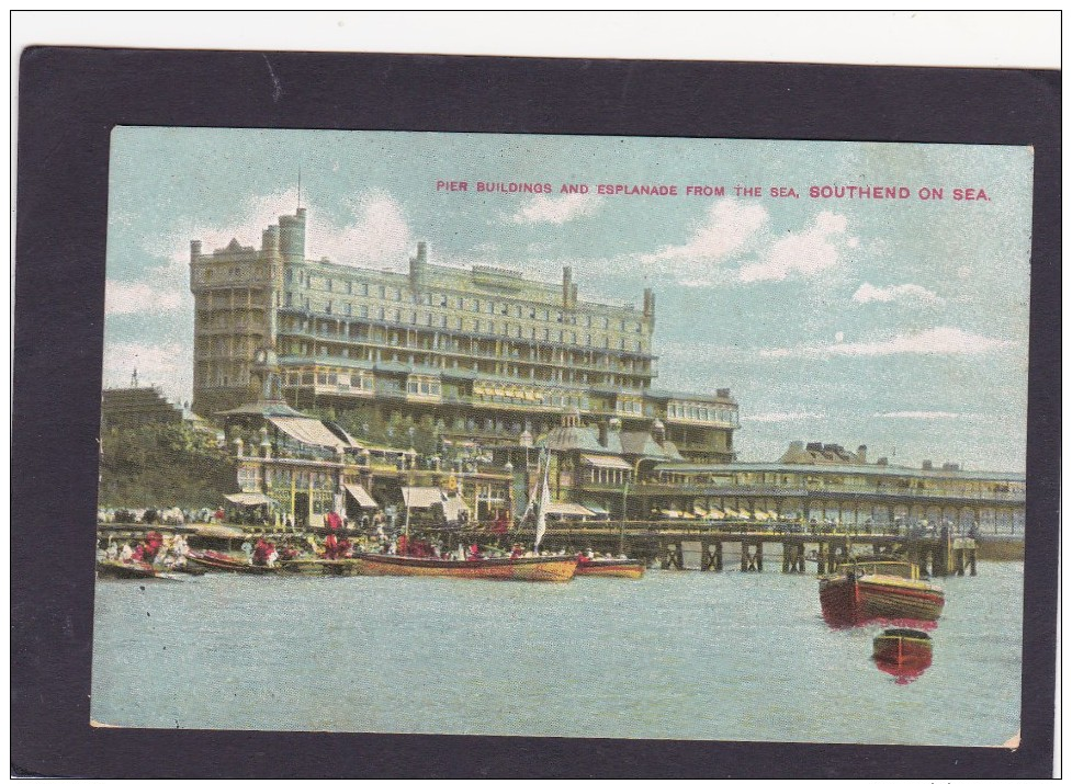 Old Post Card Of Pier Buildings And Esplanade,Southend On Sea,Essex,England.,S42. - Other & Unclassified