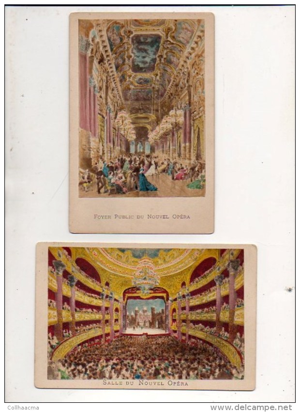 Photographie Carton 19 éme Siècle " Foyer Public Et Salle Du Nouvel Opéra " Numa Fils Photographe Rue Vivienne Paris - Altri & Non Classificati