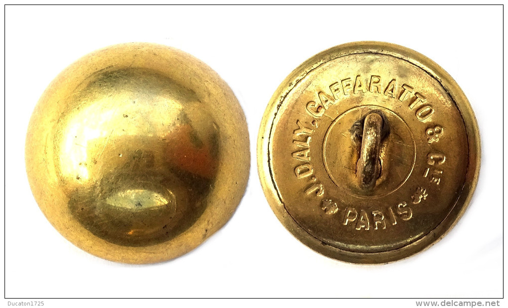 Bouton Officier D´Infanterie (1918-1939) Demi-grelot. Doré. 20 Mm - Buttons