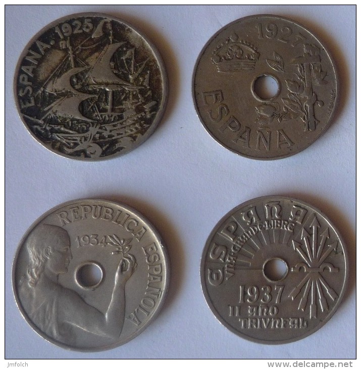 CONJUNTO DE CUATRO MONEDAS DE 25 CENTIMOS - 25 Centimos