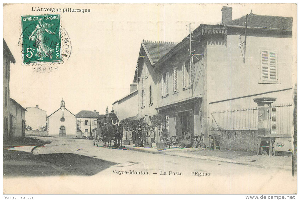 63 - PUY De DOME - Veyre Mouton - Poste - Eglise - Veyre Monton