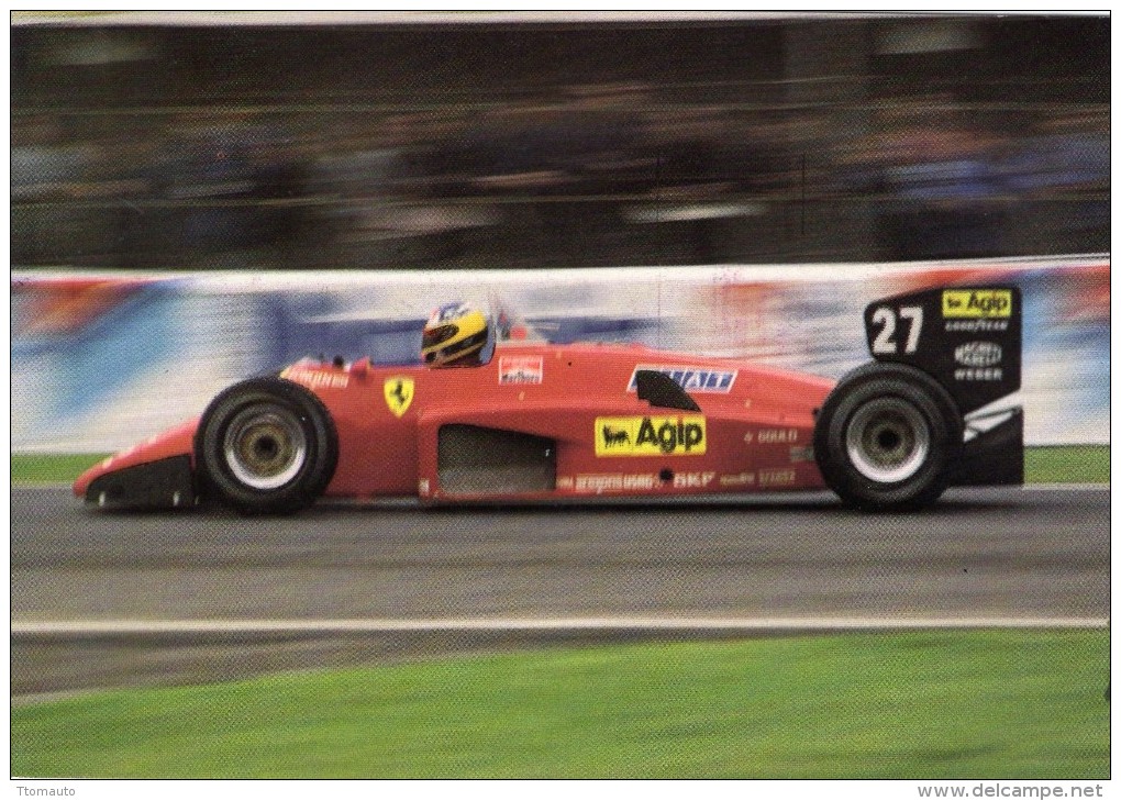 Grand Prix   -  Michel Alboreto  -   Ferrari  F1  -  Carte Postale - Grand Prix / F1