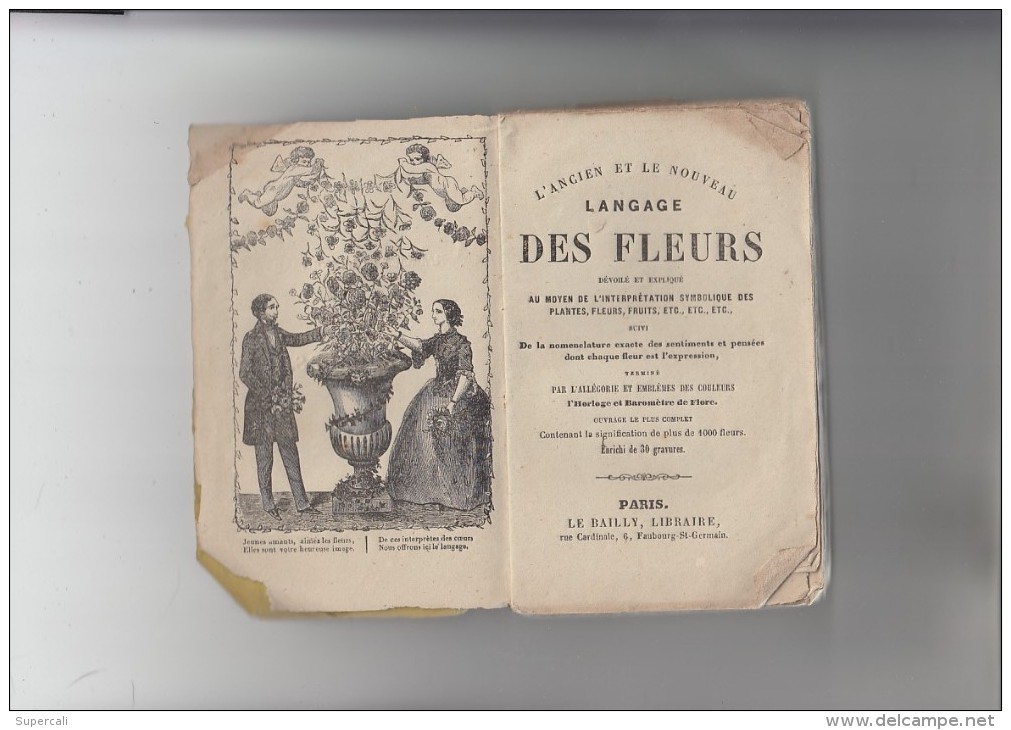 RT29.133  L´ANCIEN ET LE NOUVEAU LANGAGE DES FLEURS.30 GRAVURES ET PLUS DE MILLE FLEURS.COQUELICOT.NARCISSE.ETC - 1801-1900