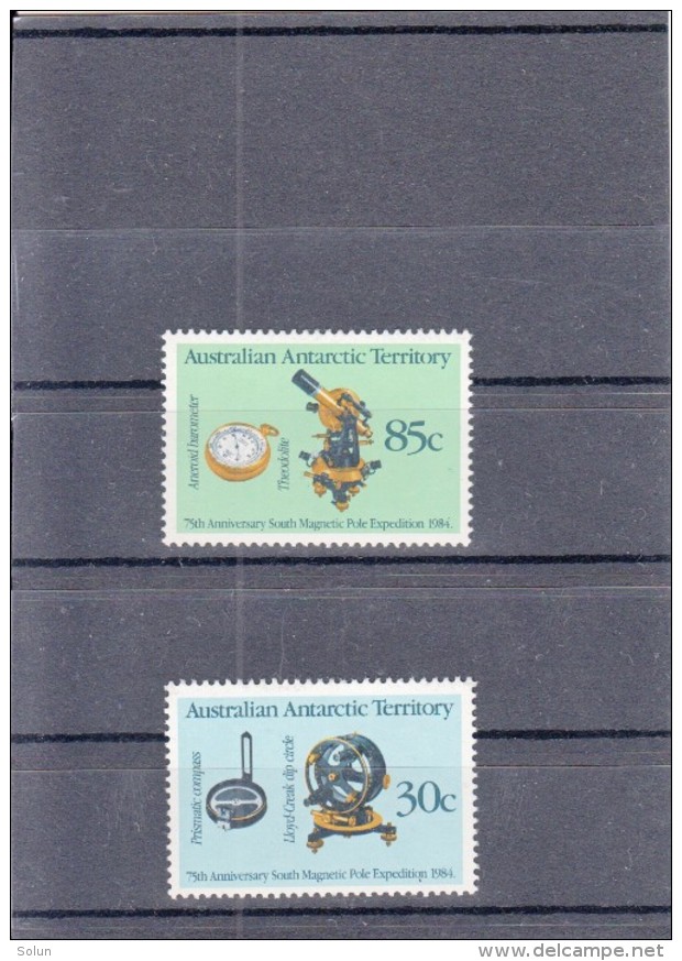 AUSTRALIAN ANTARCTIC TERRITORY 1984 ANNIVERSARY MAGNETIC POLE EXPEDITION 2 STAMPS MNH - Ungebraucht