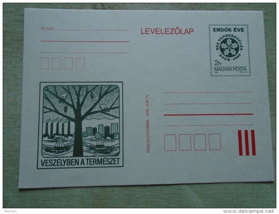 D137845.1498.202 Hungary  Forest Year  OEE VándorgyÅ±lés  EGER    POSTAL STATIONERY -  2 Ft  1985 - Enteros Postales