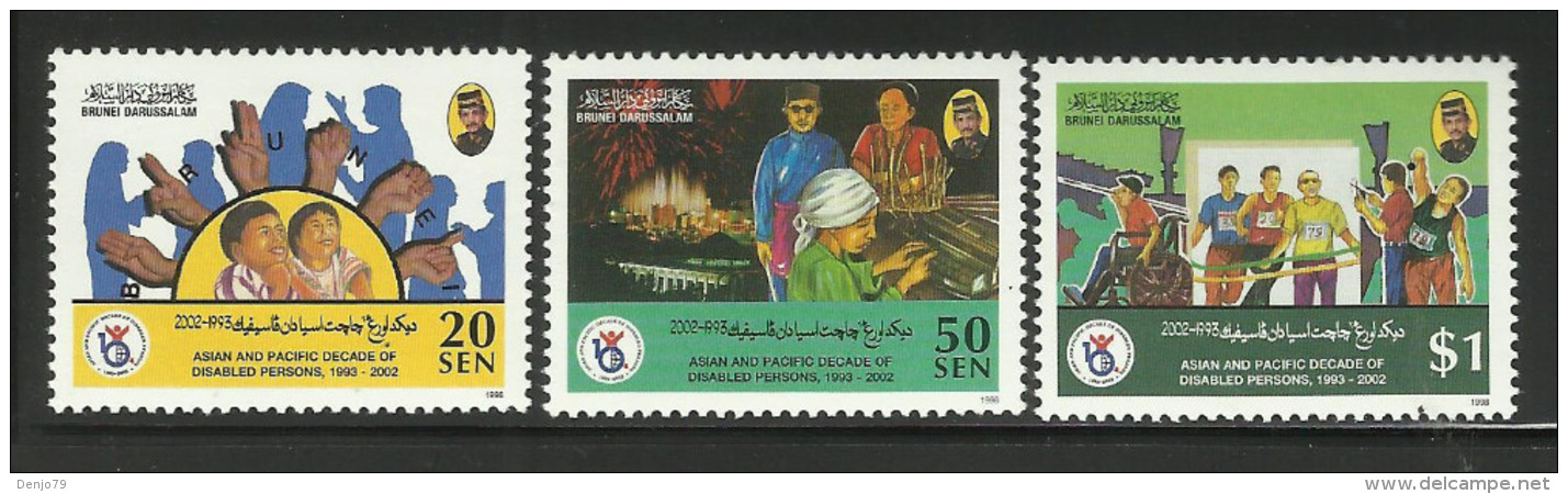 BRUNEI 1998 ASIAN & PACIFIC DECADE OF DISABLED PERSONS SET MNH - Brunei (1984-...)
