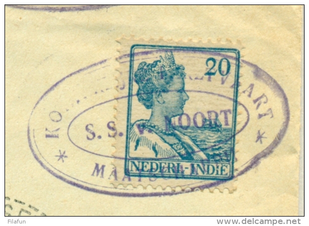 Nederlands Indië - 1928 - Scheepsbrief KPM-schip SS Van Noort Op Cover Via Makasser Naar Buitenzorg - Netherlands Indies