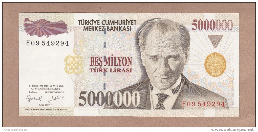 AC - TURKEY - 7TH EMISSION 5 000 000 TL E 09 549 294 AUNC - Turquie