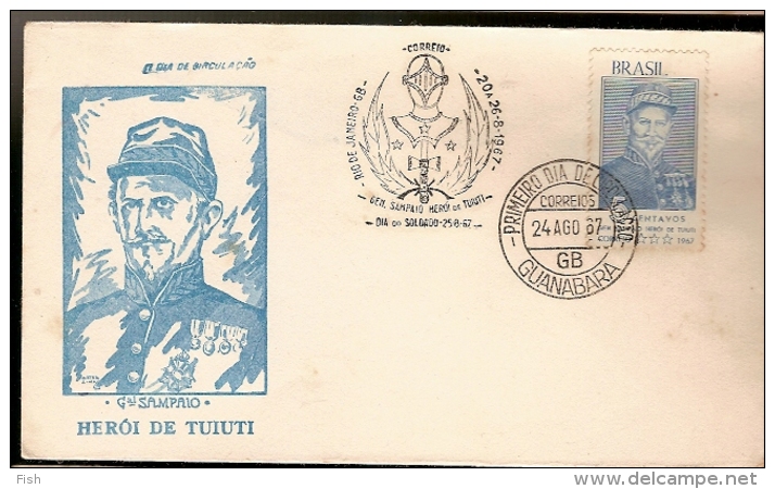 Brazil & FDC Memorial Day, General António Sampaio, Hero Of Tuiuti, Guanabara 1967 (830) - FDC