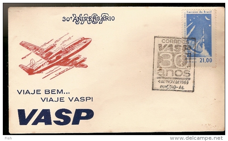 Brazil & FDC 30th Anniversary VASP, International Exhibition Aeronautica, Aracaju, 1963 (739) - FDC