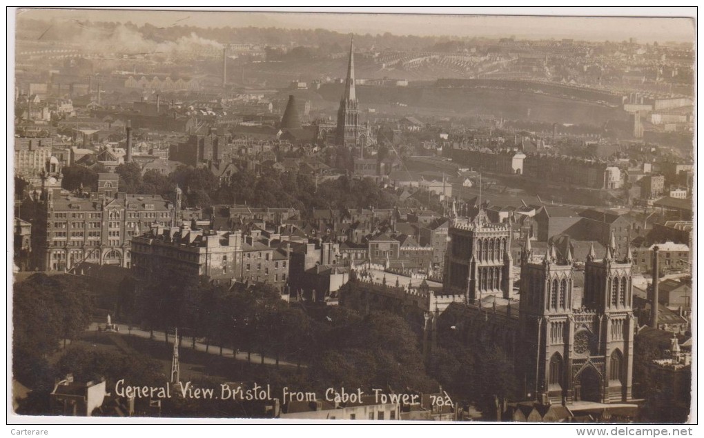 Carte Photo,royaume-uni,angleterre,somerset,BRISTOL  THE City,rare,vue Aérienne - Bristol