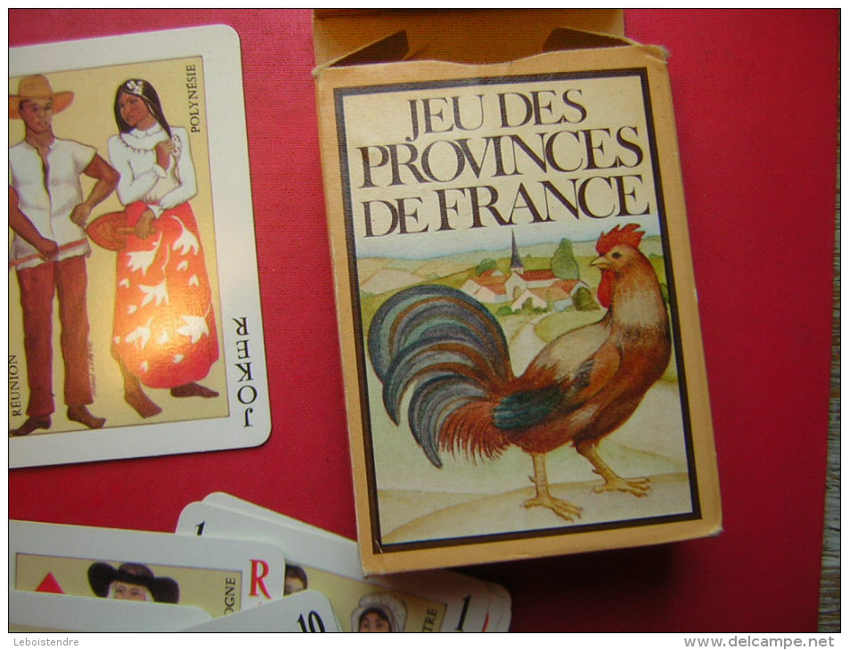 JEU / JEUX DE 54 CARTES AVEC SA BOITE EN CARTON JEU DES PROVINC3ES DE FRANCES EDITIONS J C DUSSERRE - 54 Cartes