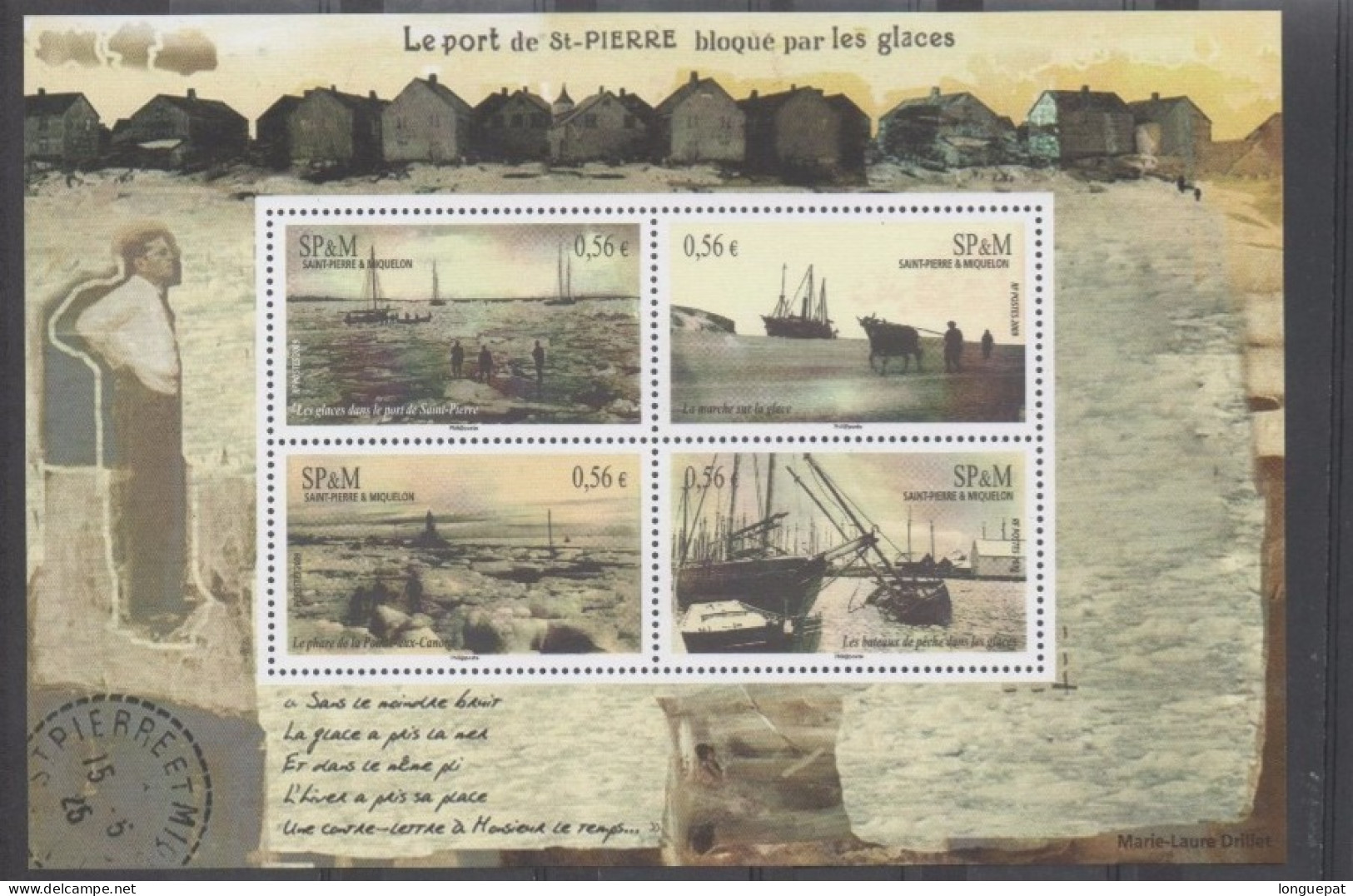 SAINT-PIERRE Et MIQUELON - Port De Saint-Pierre Bloqué Par Les Glaces - - Blocks & Kleinbögen