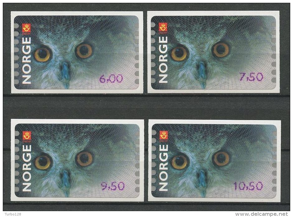 NORVEGE 2004  DISTRIBUTEUR N° 10 (Série Complète) **  Neufs = MNH Superbes Faune Oiseaux Yeux De Chouette Birds Animaux - Unused Stamps