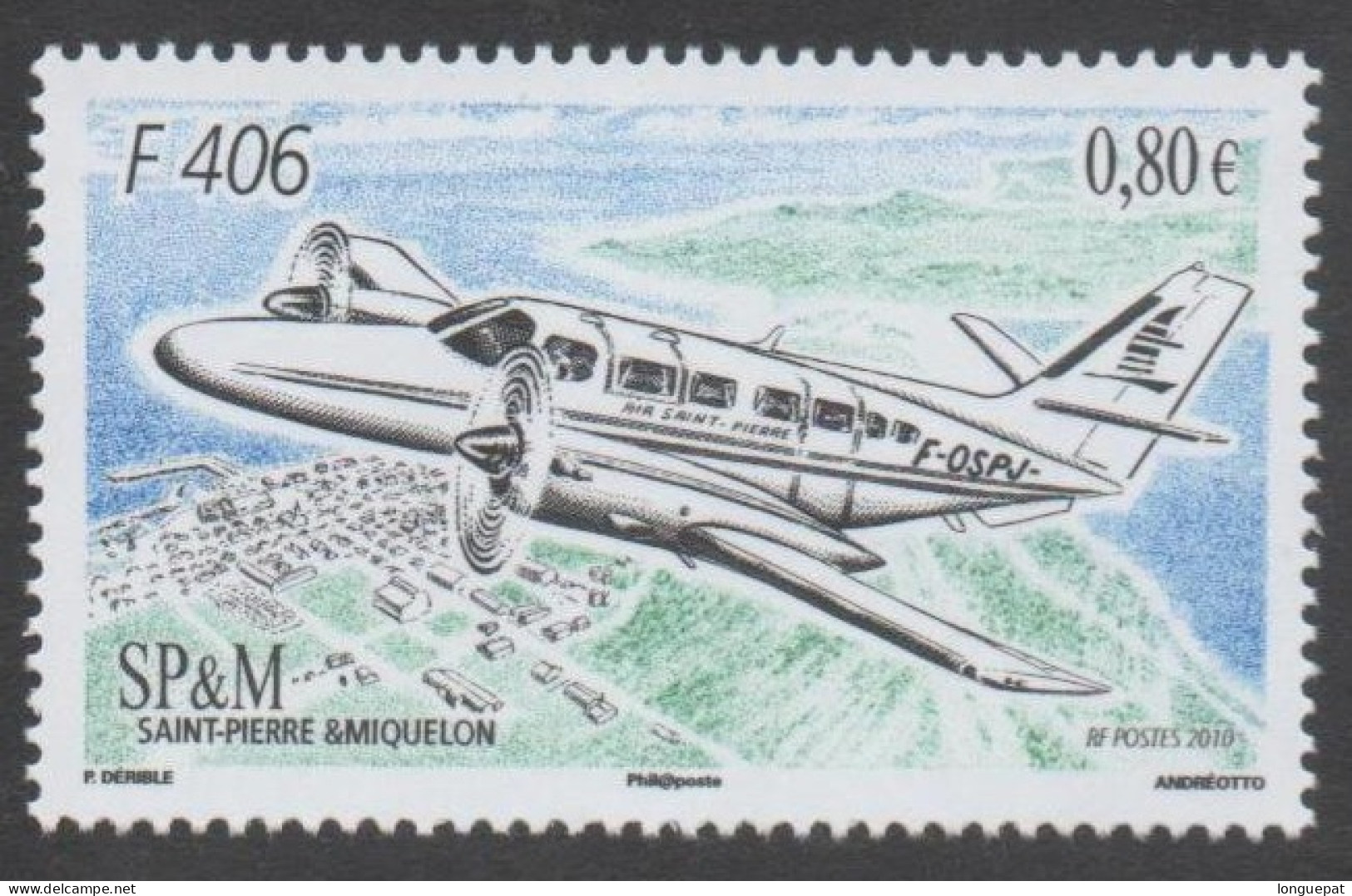 SAINT-PIERRE Et MIQUELON - Avion - Avion F406 - Avion Survolant L'archipel - - Unused Stamps