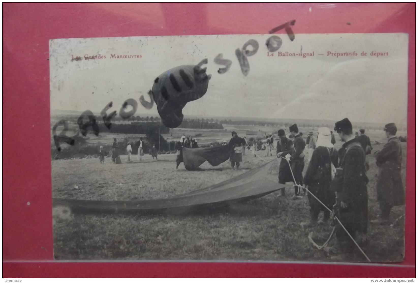 Cp Le Ballon Signal Preparatifs De Depart - Luchtballon