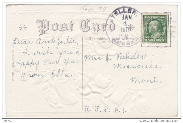 Teller Alaska, AK Territorial Postmark C1910s Vintage Postcard - Poststempel