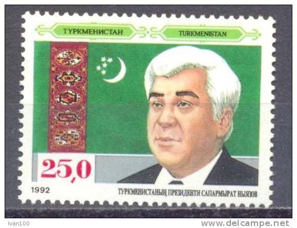 1992. Turkmenistan, President S, Niiazov, 1v, Mint/** - Turkmenistán