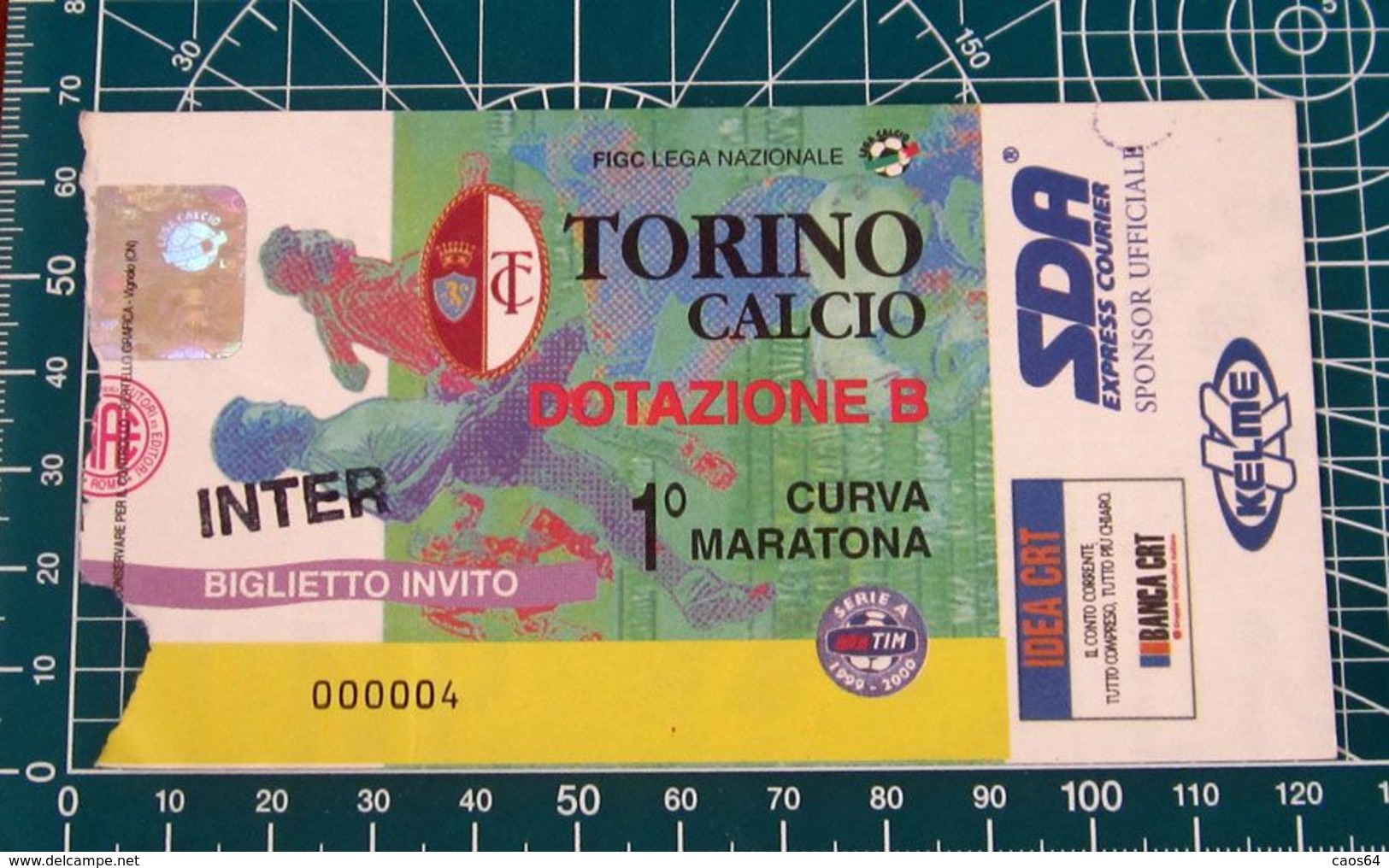 Calcio Ticket BIGLIETTO TORINO - INTER DOTAZIONE B 1999-2000 (INVITO) - Tickets D'entrée