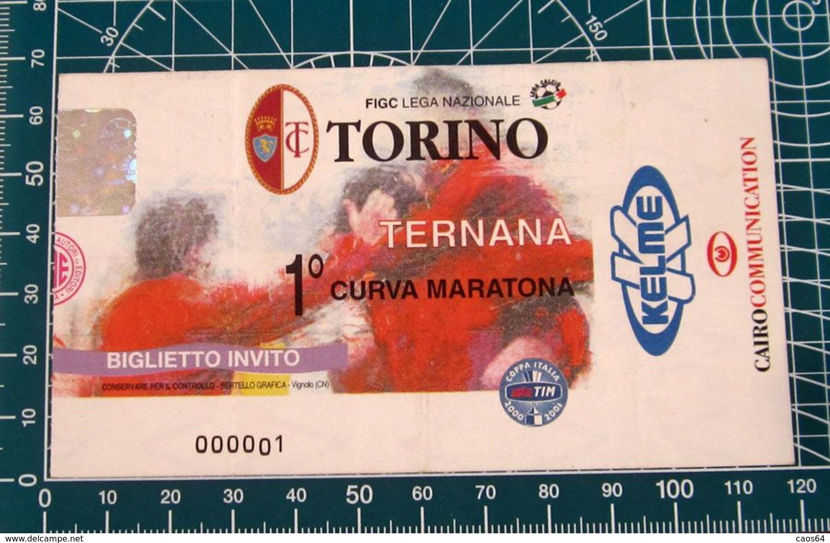 Calcio Ticket BIGLIETTO TORINO - TERNANA CURVA MARATONA 2000/2001 - Biglietti D'ingresso
