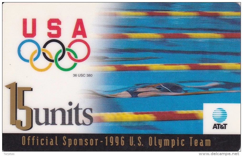 TARJETA DE ESTADOS UNIDOS DE AT&T DE OLYMPIC GAMES 1996 USA (NATACION) - AT&T